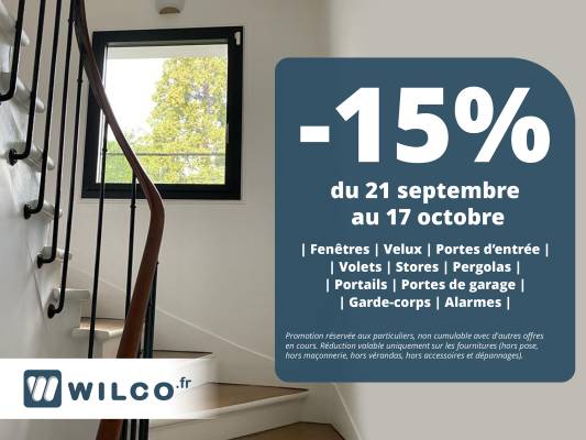 Promotion d’automne 2026 : -15 % sur vos menuiseries