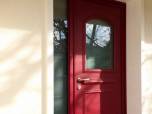 porte-entree-alu-kline-bicolore-rouge-3004-texture-conflans-sainte-honorine-78