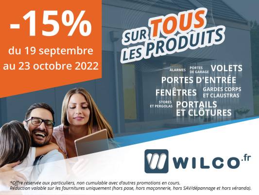 Promotion -15% jusqu'au 23 octobre !