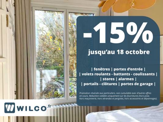Promotion d’automne -15% sur vos menuiseries