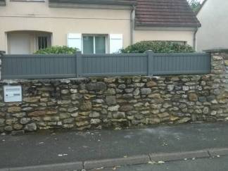 Portails et clotures alu : portail coulissant et clôture alu gris ral 9007t. Wilco Yvelines 78