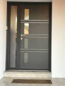 Porte entrée Kline QUADRIGE Alu gris sablé  RAL2900