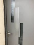 porte entrée alu Kline Perspective Jazzy RAL 9007