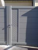 Portails et clotures alu : portail sib gamme signature alu gris 9007t, avec décors. Wilco Yvelines 78