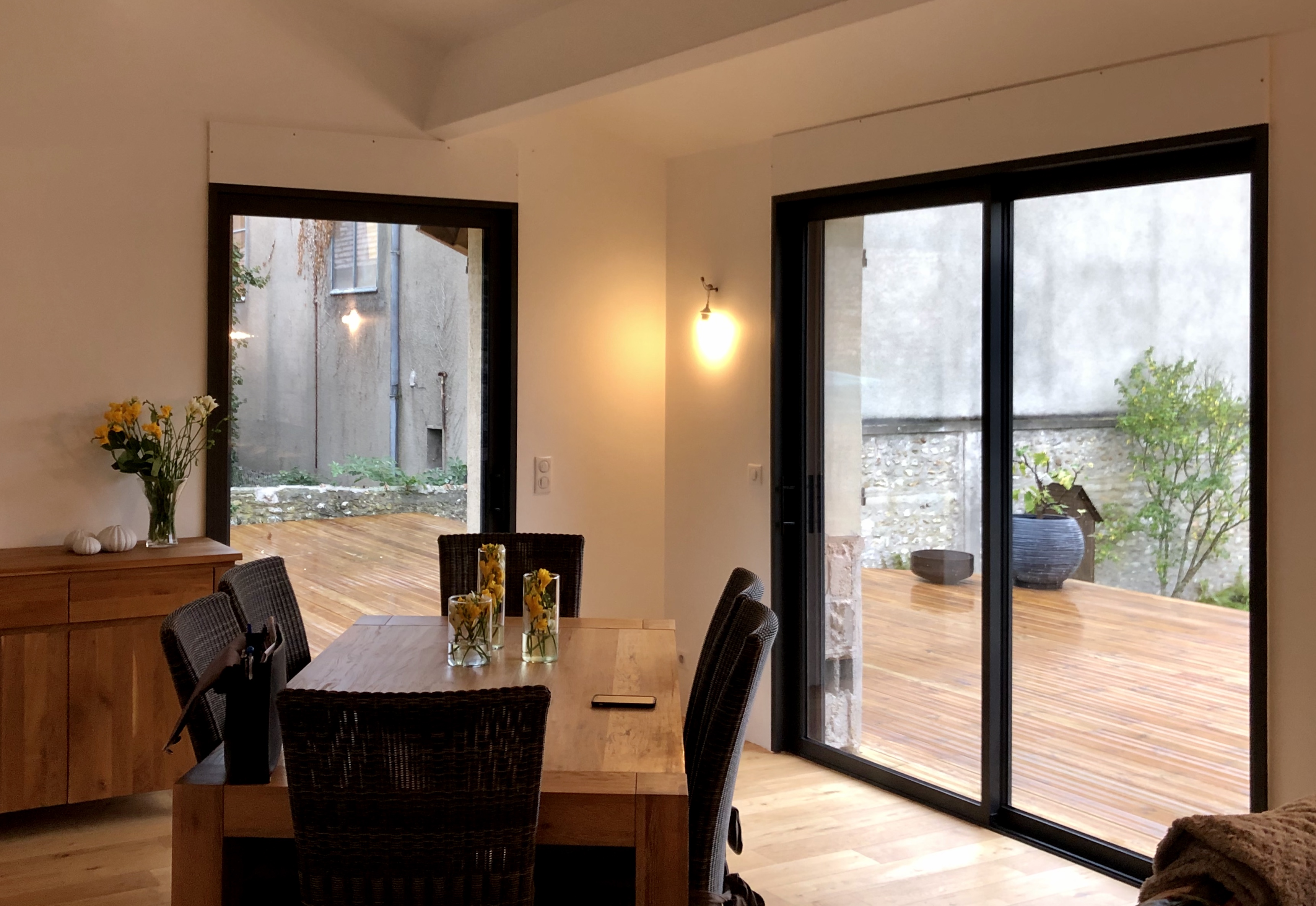 baie-coulissante-k-line-monocolore-noir-installation-wilco-chatou baie-coulissante-k-line-monocolore-noir-installation-wilco-chatou