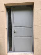 Portes d'entrée en aluminium : superbe porte d'entrée alu expert k line wilco yvelines, avec décors. Wilco Yvelines 78