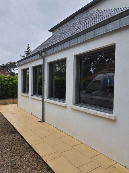 Fenêtres alu : fenetres alu kline grises 2900 sablé expert rénovateur yvelines, vitrée. Wilco Yvelines 78