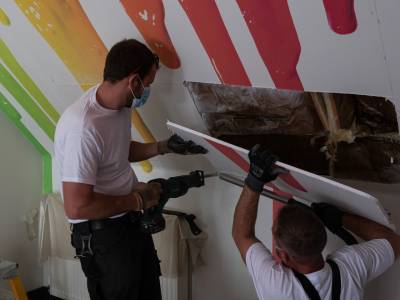 Fenêtres de toit : chantier pose de verrière velux - découpe 2, vitrée. Wilco Yvelines 78