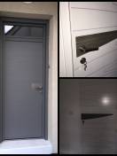 Portes d'entrée en aluminium : porte entrée  kline, avec décors. Wilco Yvelines 78