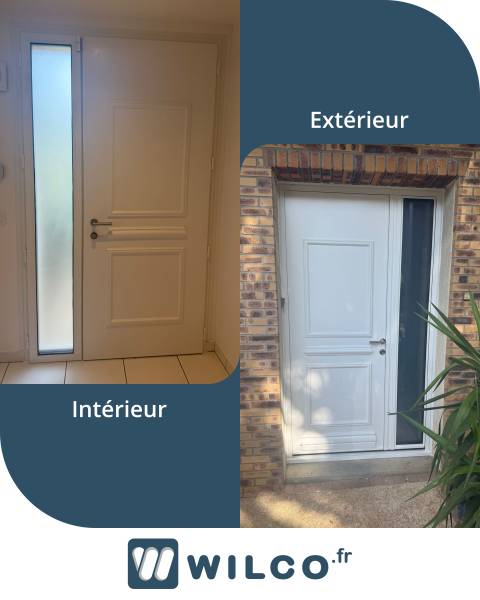 Porte d'entrée alu blanche prestige k-line - intérieur / extérieur Portes d'entrée en aluminium : porte d'entrée alu blanche prestige k-line - intérieur / extérieur. Wilco Yvelines 78