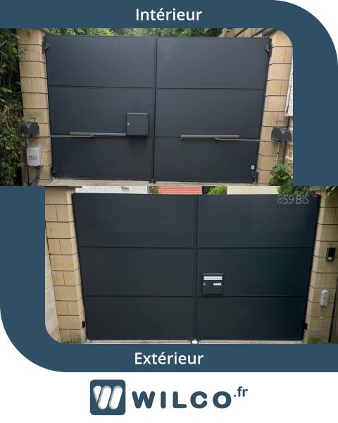 Portail aluminium quadra sib à orgeval - intérieur / extérieur Portails et clotures alu : portail aluminium quadra sib à orgeval - intérieur / extérieur. Wilco Yvelines 78