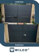 Portail aluminium Quadra SIB à Orgeval - Intérieur / extérieur