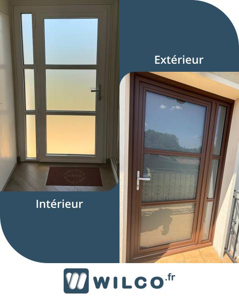 Portes d'entrée en aluminium : porte d'entrée vitrée - gamme clarté - intérieur / extérieur, vitrée. Wilco Yvelines 78