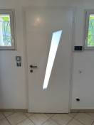 Portes d'entrée en aluminium : porte d'entrée alu grise perspective k-line - intérieur. Wilco Yvelines 78