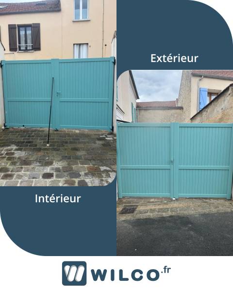 Portail battant sib à crespières - intérieur / extérieur Portails et clotures alu : portail battant sib à crespières - intérieur / extérieur, plein. Wilco Yvelines 78