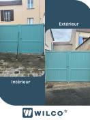 Portails et clotures alu : portail battant sib à crespières - intérieur / extérieur, plein. Wilco Yvelines 78