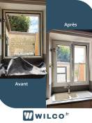 Fenêtre oscillo-battante blanche dans le 78 - Avant / après