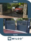 Portails et clotures alu : portail motorisé sib à neauphle-le-vieux - avant / après. Wilco Yvelines 78