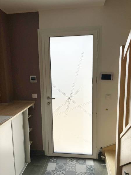 Portes d'entrée en aluminium : porte d'entrée luminescence k-line orgeval - intérieur. Wilco Yvelines 78