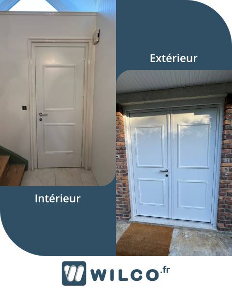 Portes d'entrée en aluminium : porte d'entrée sur mesure à marsinval - intérieur / extérieur. Wilco Yvelines 78