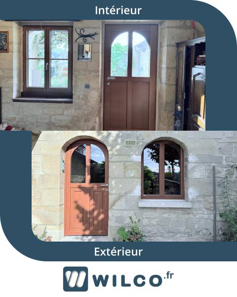 Portes d'entrées en  bois : porte d'entrée et fenêtres en bois - intérieur / extérieur. Wilco Yvelines 78