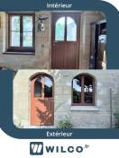 Portes d'entrées en  bois : porte d'entrée et fenêtres en bois - intérieur / extérieur. Wilco Yvelines 78