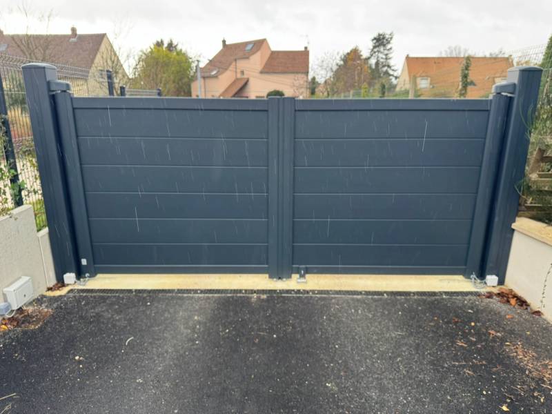 Portails et clotures alu : portail aluminium sib avec motorisation yvelines - intérieur. Wilco Yvelines 78