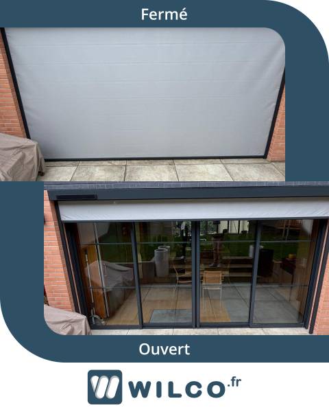 Stores fenêtres : store enrouleur box blanc bandalux st germain - fermé / ouvert. Wilco Yvelines 78