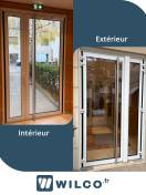 Portes d'entrée en aluminium : porte grand trafic d'immeuble au vésinet - intérieur / extérieur. Wilco Yvelines 78